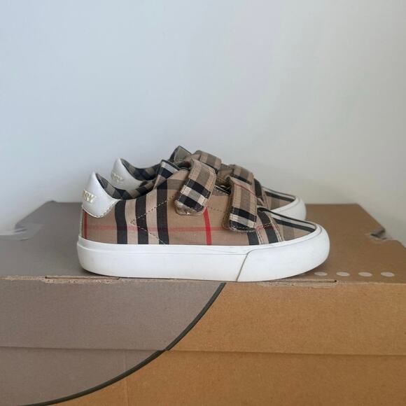Burberry Mini Markham Check Toddler Sneakers - SZ EU 26 / US 9.5 C - Picture 3 of 14